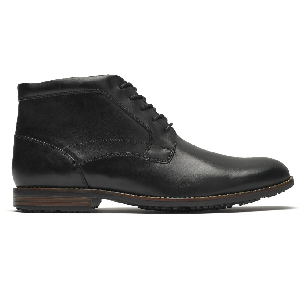 Botas Rockport Homem Pretas - Dustyn Chukka - 94587KJXQ